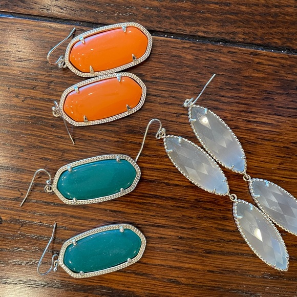 Jewelry - 3 pairs of Kendra Scott earrings. For pierced ears- sold as a set
